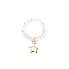 Plastic Imitation Pearl & Alloy Finger Rings FS-WG241E1-15-1