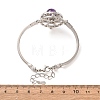 Rotating Sun Natural Amethyst Link Bracelets GG-CBA0251-11P-13-5