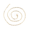 Brass Calabash Link Chains Necklace for Women NJEW-P265-10G-3