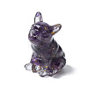 Resin Dog Display Decoration DJEW-P021-C03-1