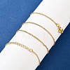 Brass Rolo Chains Necklaces for Women NJEW-D302-45G-3