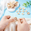 100Pcs 5 Colors 2-Holes Wood Buttons BUTT-TA0001-52-5