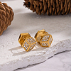 Cube 304 Stainless Steel Hoop Earrings EU5379-5
