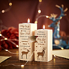 SUPERDANT Love Series Wooden Candle Holder and Candles Set AJEW-SD0001-14A-4
