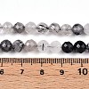 Natural Black Rutilated Quartz Bead Strands G-S345-6mm-30-5