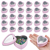 32Pcs Heart Shaped Iron Packing Boxes with Visible Window Lid CON-GO0001-17-1