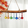 Glass Teardrop Hanging Suncatchers PW-WG21031-01-5