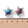 UV Plating Rainbow Iridescent Acrylic Beads OACR-H112-20B-3