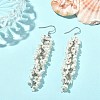 ABS Plastic Imitation Pearl Flower Dangle Earrings EJEW-JE05295-2