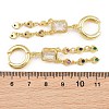 Brass Micro Pave Cubic Zirconia Chandelier Earrings KK-CBA8324-15G-5