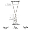 Brass Rhinestone Pendant 304 Stainless Steel Chain Necklaces for Women WG20590-02-1