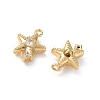 Brass Micro Pave Clear Cubic Zirconia Charms KK-P355-01F-G-2