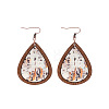 Wood Dangle Earrings FS-WG89FD2-04-1