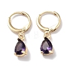 Real 18K Gold Plated Brass Dangle Hoop Earrings EJEW-L269-045G-02-1