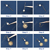 DIY Sun Moon Star Earring Making Kit DIY-SC0020-86-4