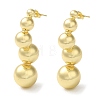 Rack Plating Brass Round Ball Dangle Stud Earrings EJEW-Q786-04G-1