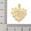 Rack Plating Brass Micro Pave Cubic Zirconia Pendants KK-M291-21G-3