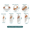 14Pcs 7 Styles Transparent Resin & Walnut Wood Pendants RESI-BY0001-06-19