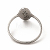 Non-Tarnish 304 Stainless Steel Yoga Theme Finger Ring for Women RJEW-K239-16P-2