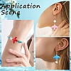 10Pcs 5 Colors Baking Paint Glass Beads LAMP-YW0004-18-6