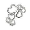 304 Stainless Steel Cuff Open Rings for Women RJEW-L341-01A-P-4