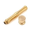 Golden Tone Brass Wax Seal Stamp Head with Bamboo Stick Shaped Handle STAM-K001-05G-L-2