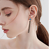 28Pcs 7 Color Brass Stud Earring Findings KK-FH0005-62-5