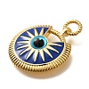 Brass Enamel Pendants KK-U055-12G-02-2