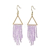 Glass Beaded Dangle Earrings EJEW-MZ00749-01-3