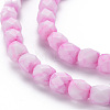 Opaque Baking Painted Glass Beads Strands EGLA-N006-008-A01-3
