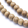 Natural Camphor Wood Beads Strands WOOD-P011-10-4mm-3