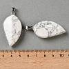 Natural Howlite Pendants GG-CBACB71-05P-23-3