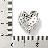 Rack Plating Brass Micro Pave Clear Cubic Zirconia Slide Charms ZIRC-I065-01B-P-3