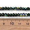 Electroplate Transparent Glass Beads Strands EGLA-A046-01A-06-4