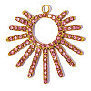 304 Stainless Steel with Rhinestone Pendants RB-OY001-43G-02-1