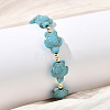Adjustable Synthetic Turquoise & Non-magnetic Hematite Braided Bead Bracelets BJEW-JB13731-02-4
