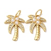 Brass Micro Pave Cubic Zirconia Pendants KK-P308-65G-1