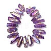 Electroplated Natural Quartz Crystal Beads Strands G-F800-F17-2