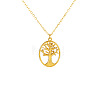 304 Stainless Steel Tree of Life Pendant Necklaces for Women WGC5BD4-01-2
