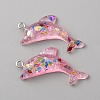 Transparent Resin Pendants DIY-TAC0020-25E-1