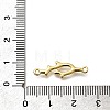 Brass Shark Outline Connector Charms KK-P295-30G-3