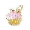 Brass Enamel Charms KK-K368-17G-03-1