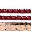 Opaque Solid Color Glass Beads Strands GLAA-ZX008-4mm-18O-4