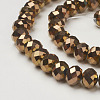 Electroplate Glass Beads Strands LS-GR7X10MMY-C-2