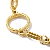 304 Stainless Steel Ring Link Chain Bracelets for Women BJEW-I315-08G-2