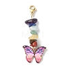 Butterfly Alloy Enamel Pendant Decorations HJEW-JM01192-01-2