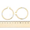 Brass Two Tone Hoop Earrings EJEW-B117-06E-M-5