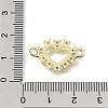 Brass Pave Cubic Zirconia Connector Charms KK-E802-15G-C-3