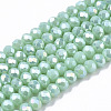 Electroplate Glass Beads Strands EGLA-A044-P8mm-B14-1