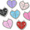 7 Sets 7 Colors Alloy Enamel Split Pendant ENAM-FS0001-71-3